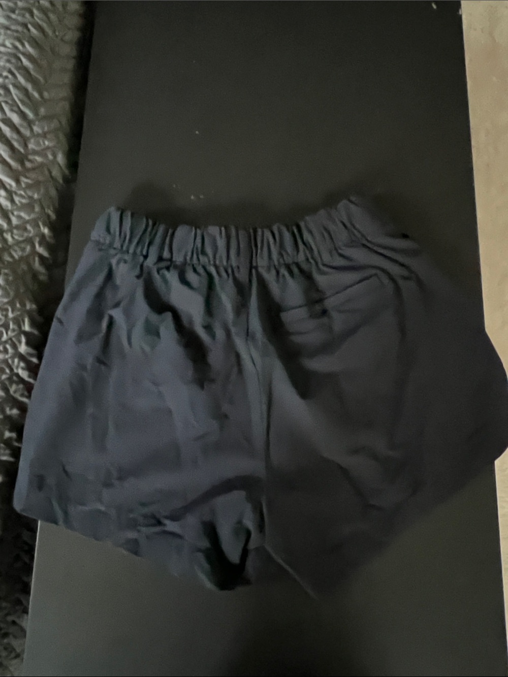 Vuori Navy Blue Women's Athletic Shorts with Logo Patch - Picture 2 of 3